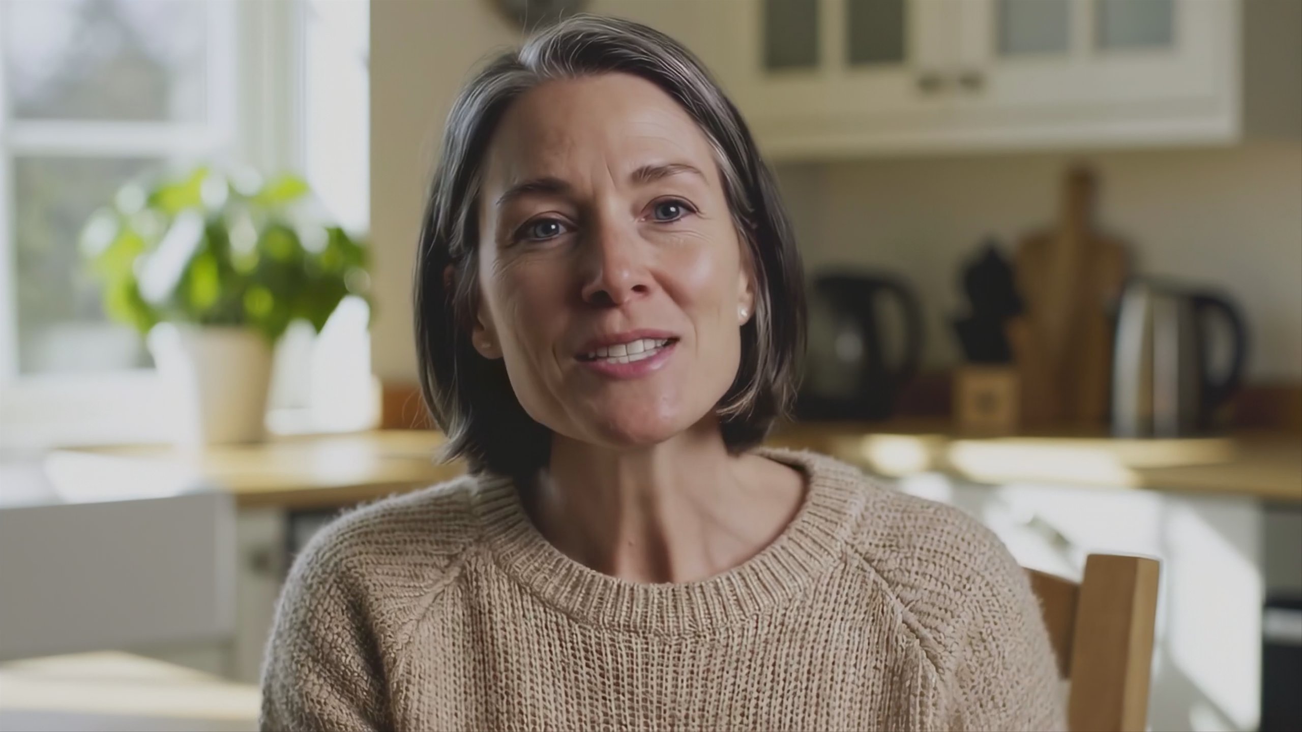 A still of the cloned voice being spoken by a face