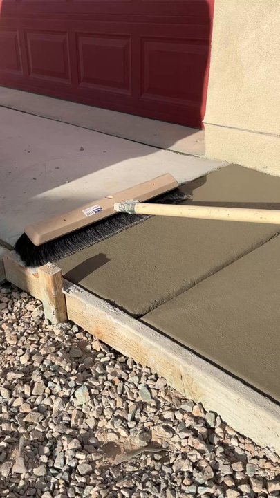 Sombrero Construction - Brooming to perfection. - Masonry/Concrete Near Me