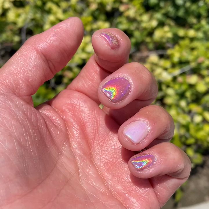 Angel's Nail and Spa - Triet did an outstanding job! Dip powder with gel and a holographic finish. Thank you! - Nail Salons Near Me - Redlands, California