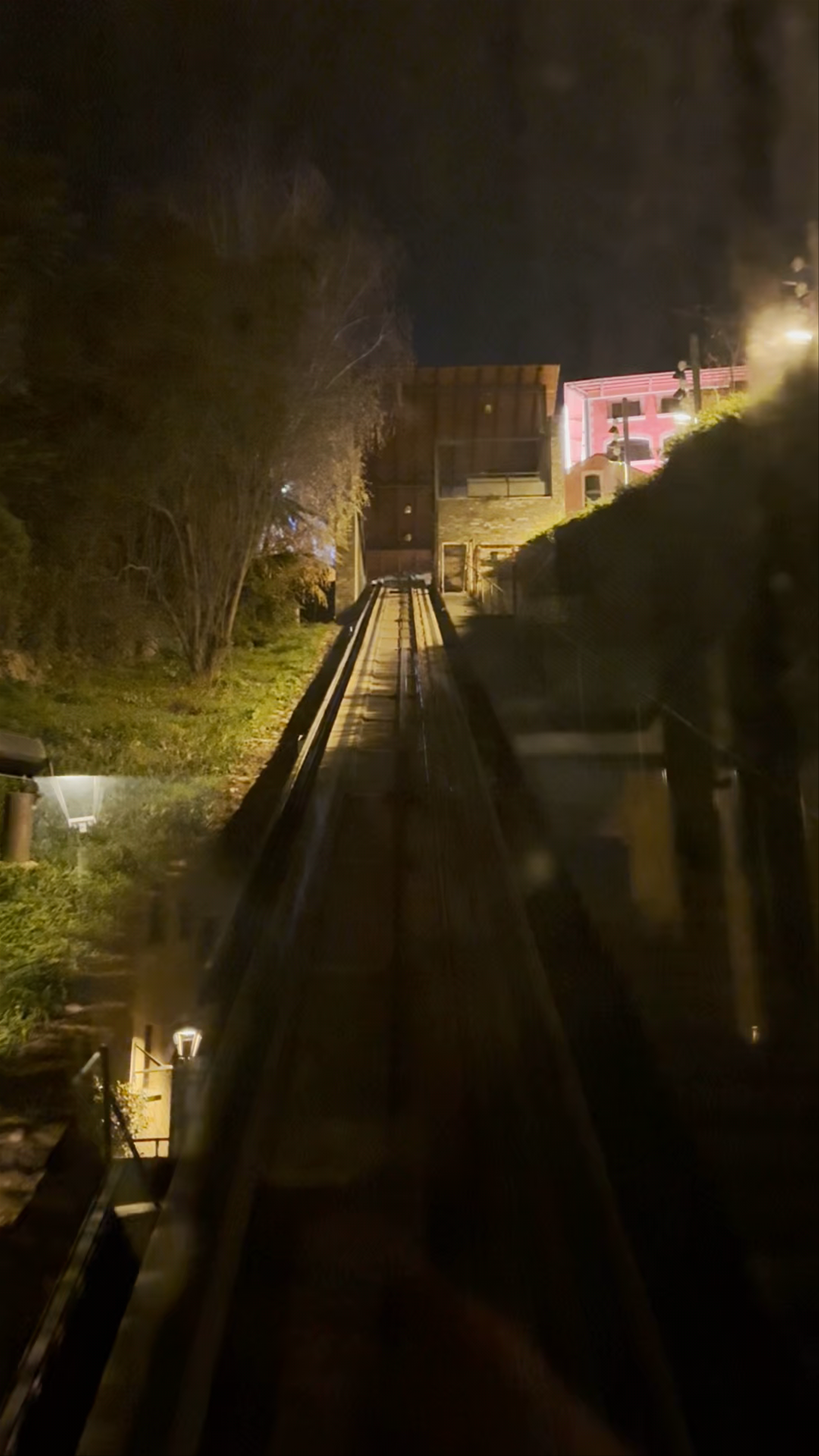 Magical Night Ride on the Funicular de Puigcerdà in Catalunya, Spain