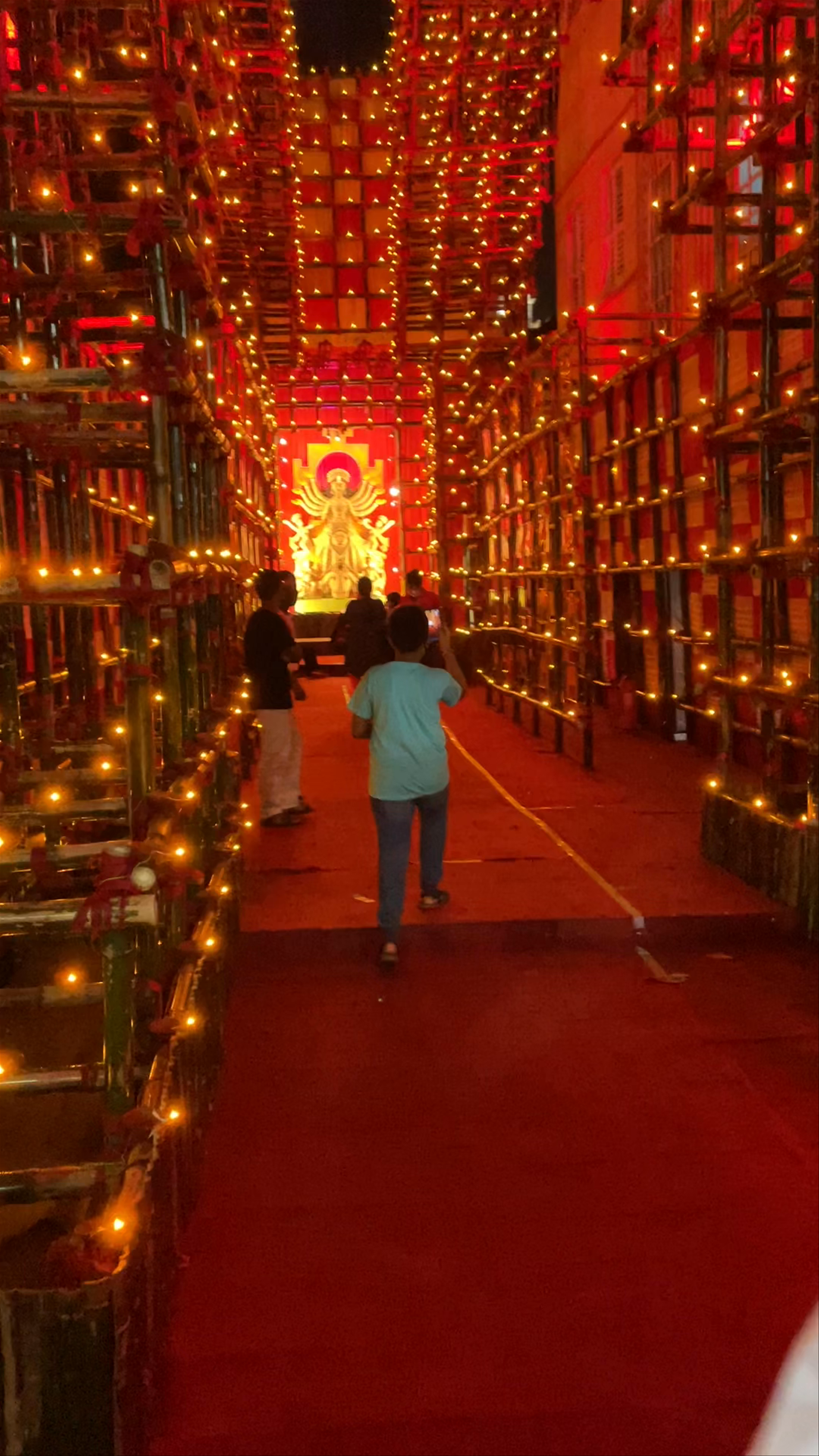 Durga Puja Illuminations at Blood Bank Lane, Maniktala, Kolkata