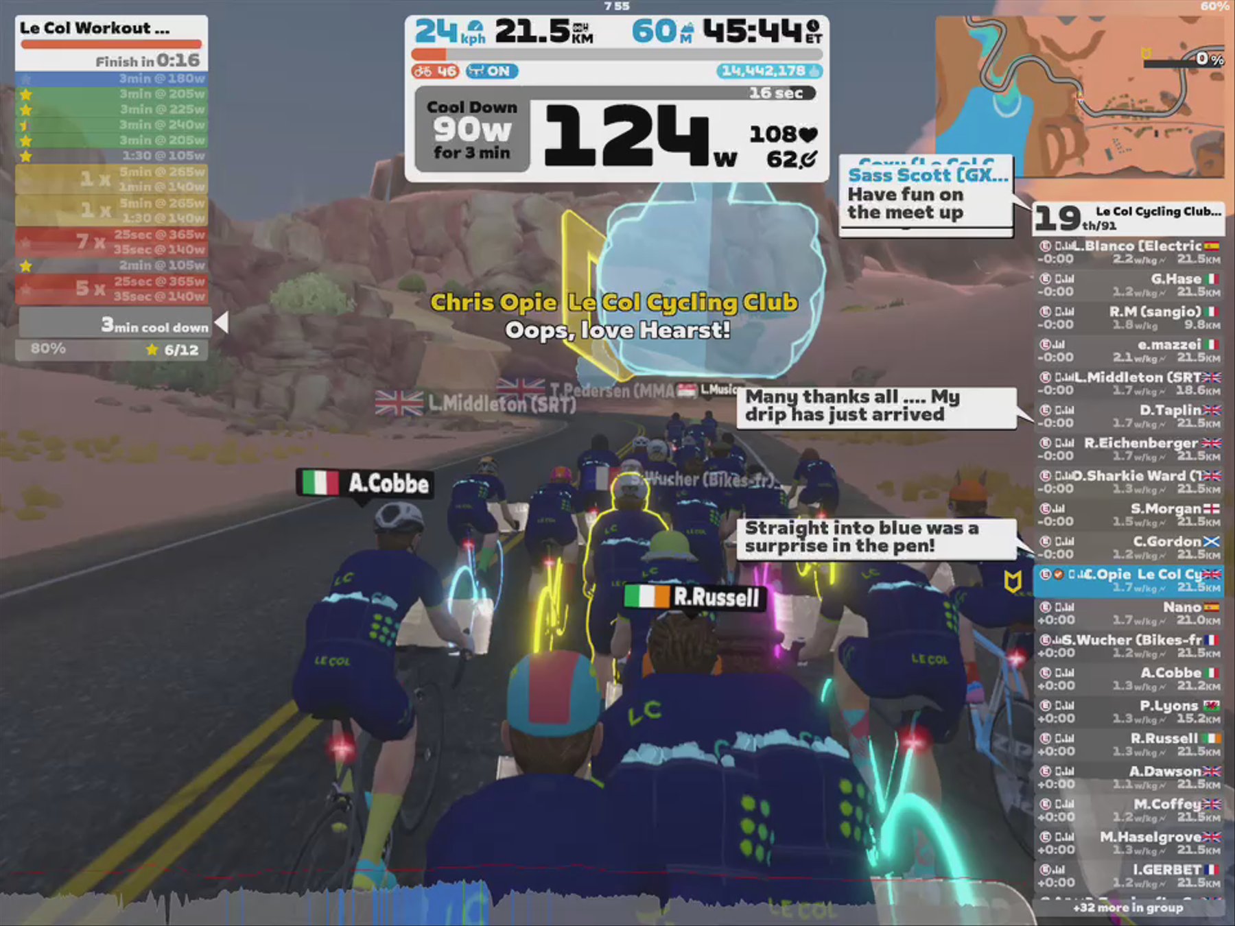 Zwift - Group Workout: Le Col Cycling Club Community Sessions (E) on Tick Tock in Watopia
