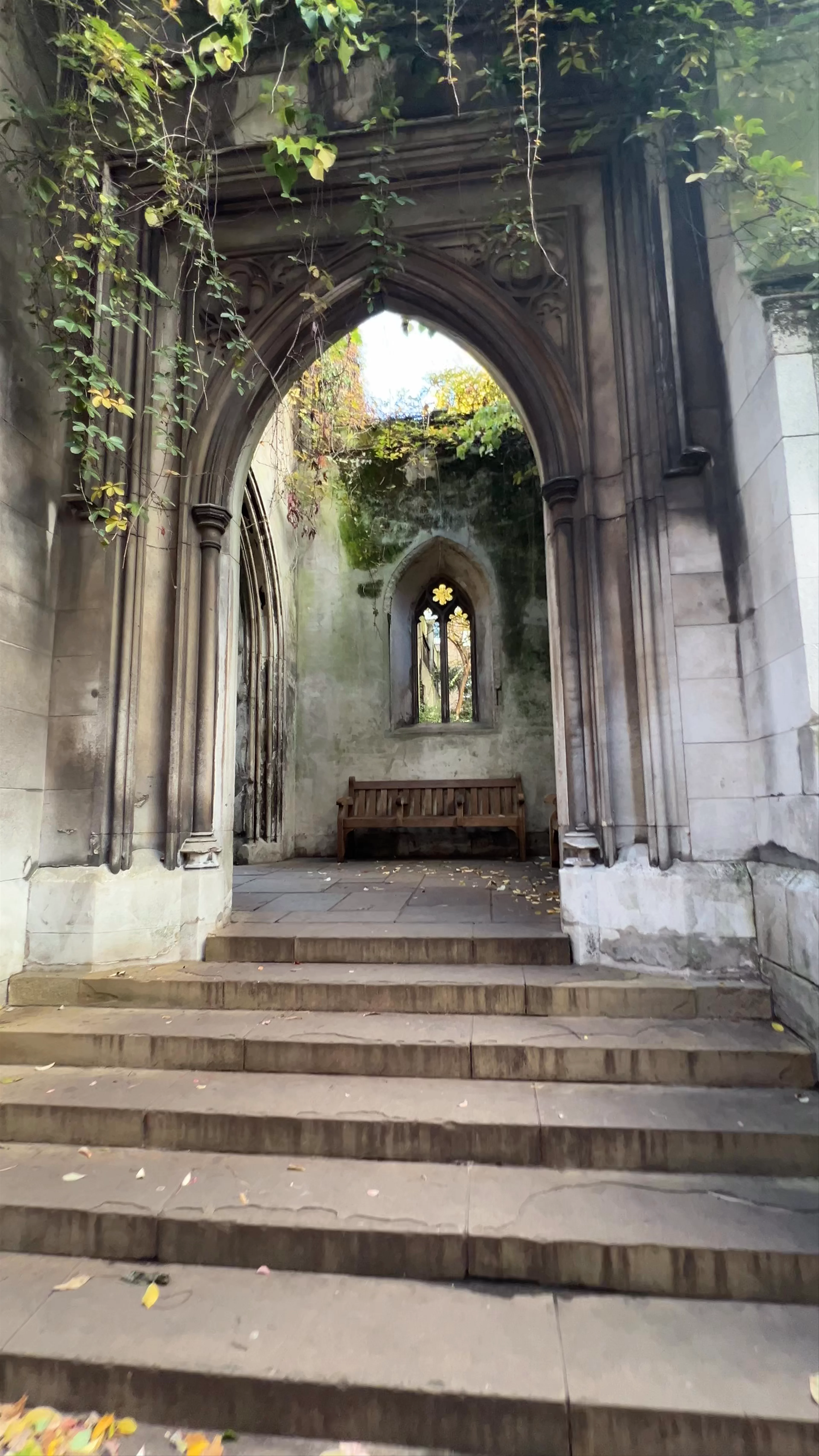 St Dunstan in the East Church Garden, Saint Dunstan's Hill, London, UK