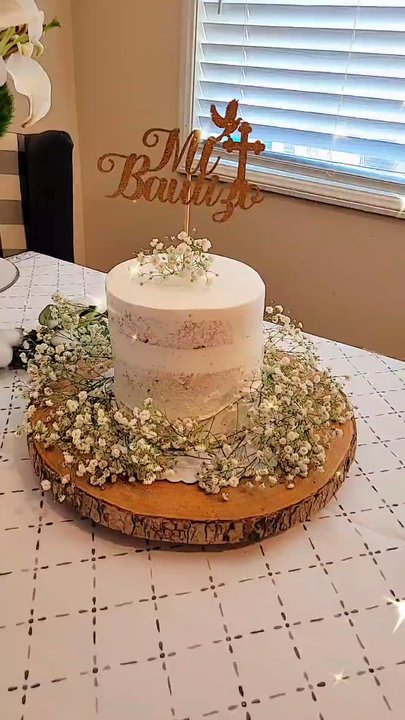 Magic Bakery - Love my kids baptism cake fresh tasty and beautiful! Thank u again! - Custom Cakes Near Me - Pico Rivera, California