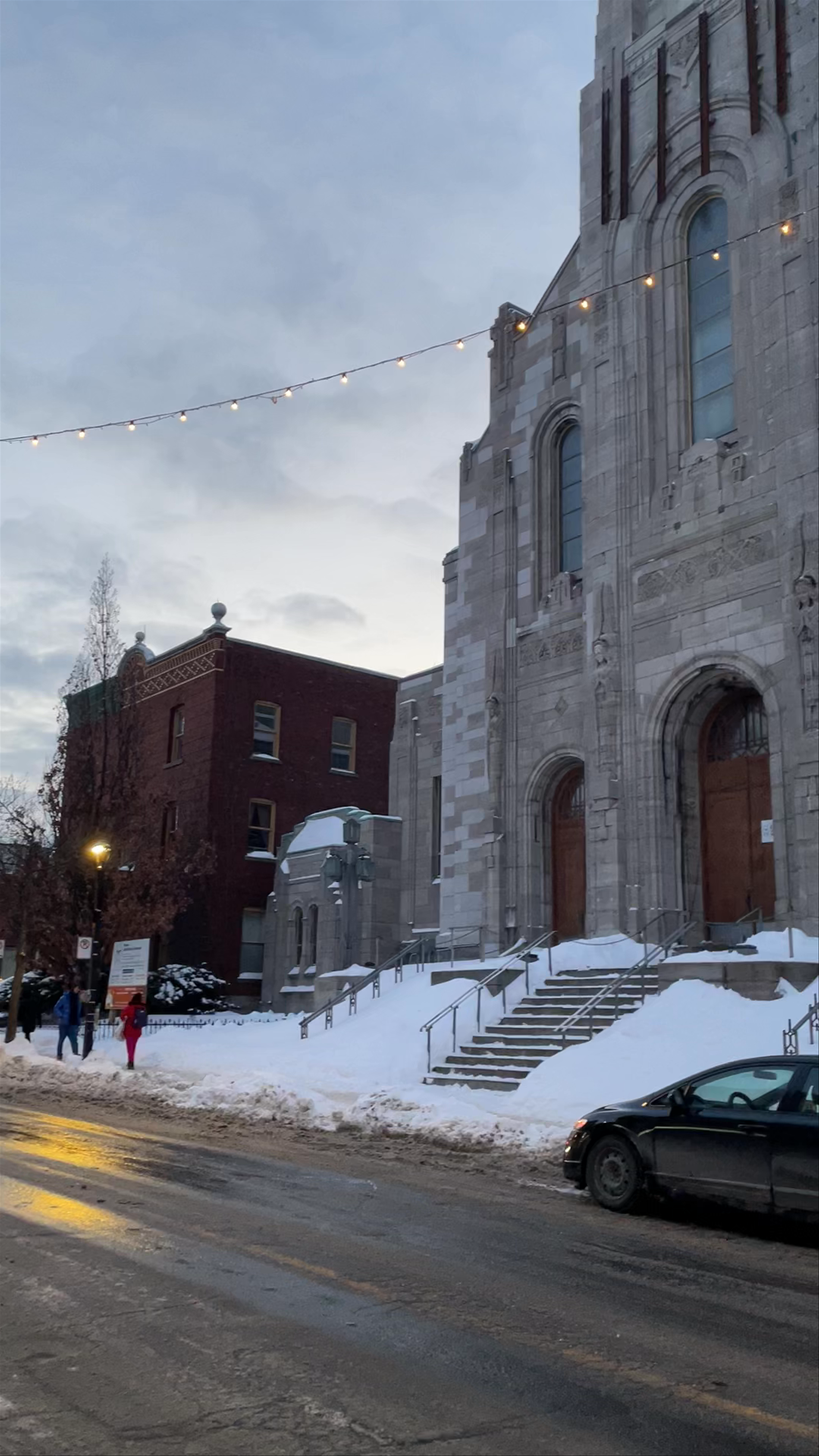 Winter Evening at Église catholique Saint-Esprit-de-Rosemont, Montreal