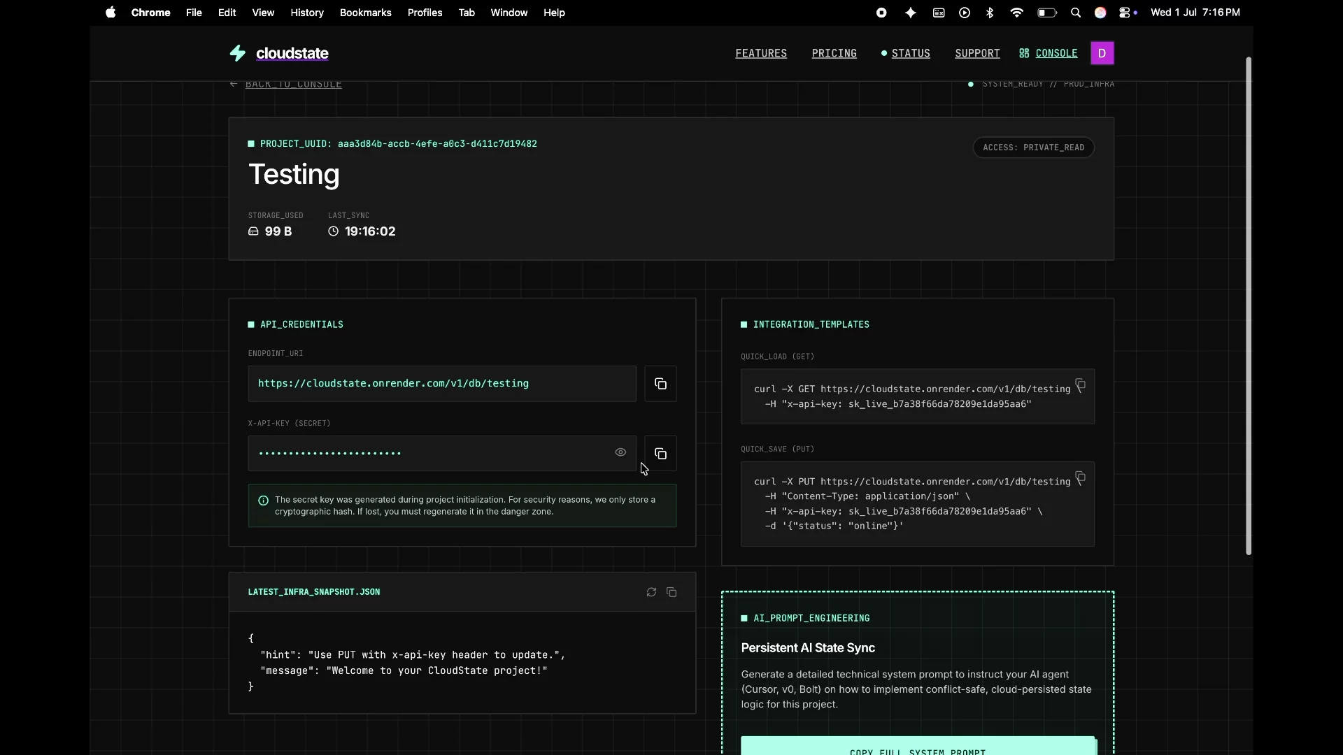 CloudState: Zero-Config JSON DB image 1