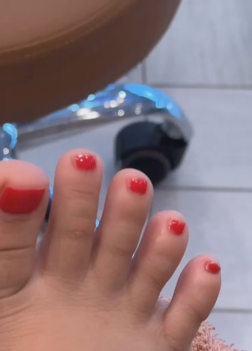 Highland Nails and Spa - How the nail lady did my pedicure! - Nail Salons Near Me - Dallas, Texas