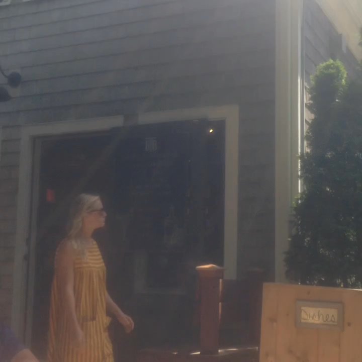 Behind The Bookstore - Outside seating under a big umbrella. Lush plans everywhere. Dog friendly. - Coffee & Tea Near Me - Edgartown, Massachusetts