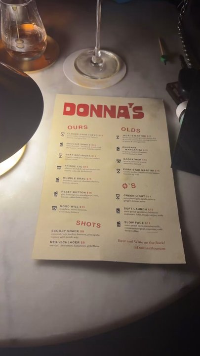 Donna’s - Mini vid - Cocktail Bars Near Me - Houston, Texas