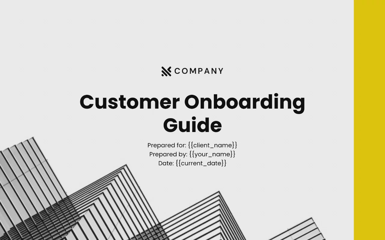 Preview of Customer Onboarding Guide Template