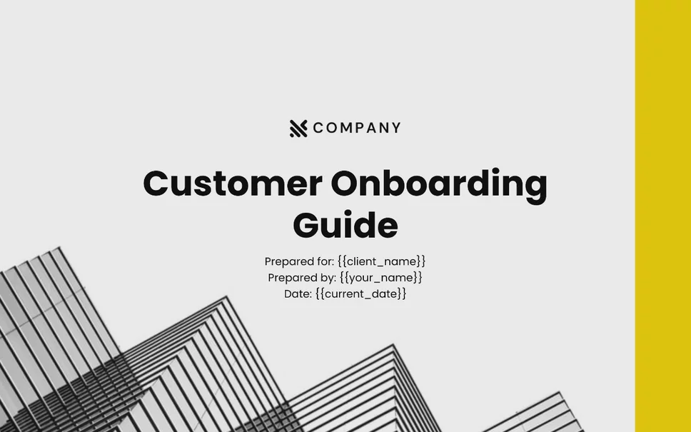 Preview of Customer Onboarding Guide Template