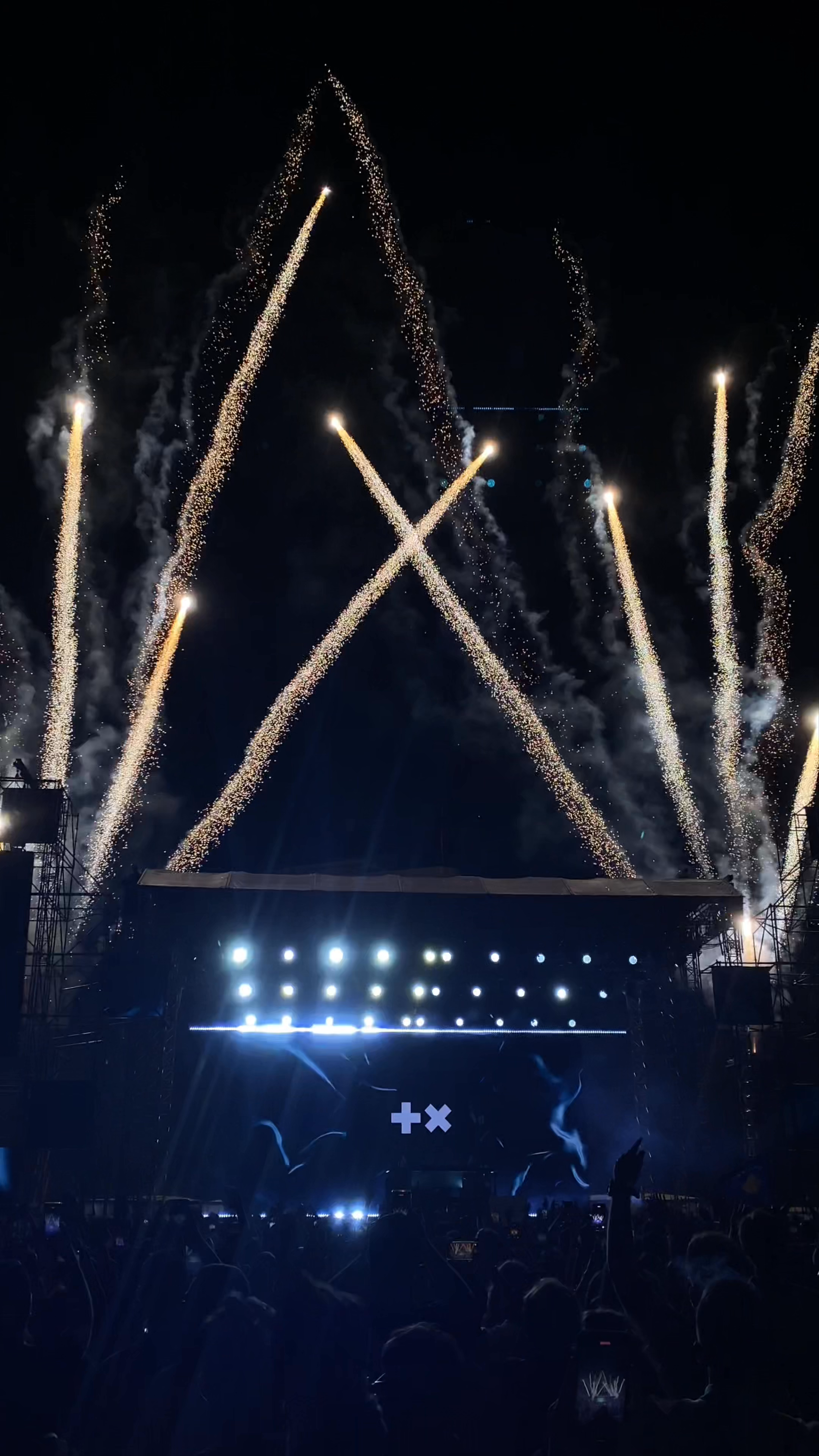 Nighttime Fireworks Spectacle at Tirana Park, Albania