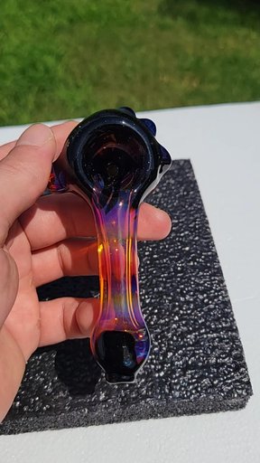 Preview pic of Amber purplicious and galaxy color drip spoon