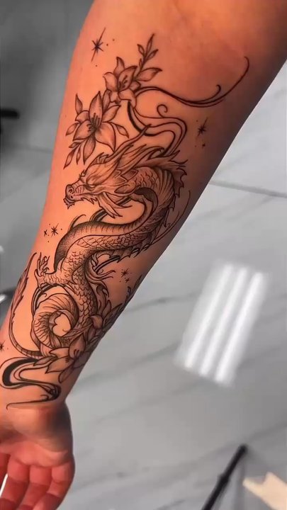 Golden Triangle Art Studio - Fine line dragon tattoo - Tattoo Near Me - Upland, California