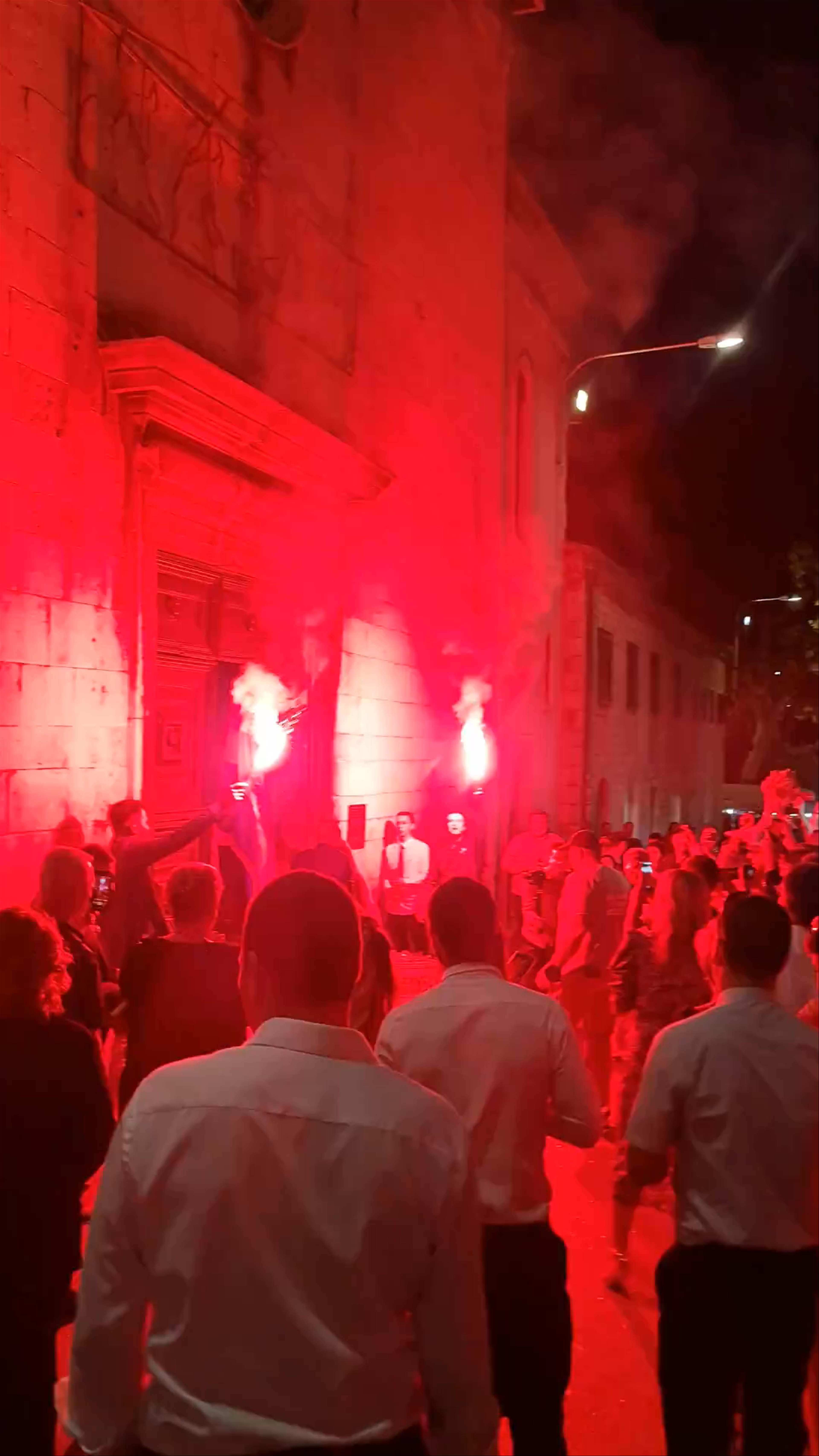 Night Festival Celebration in Old Town Split, Croatia