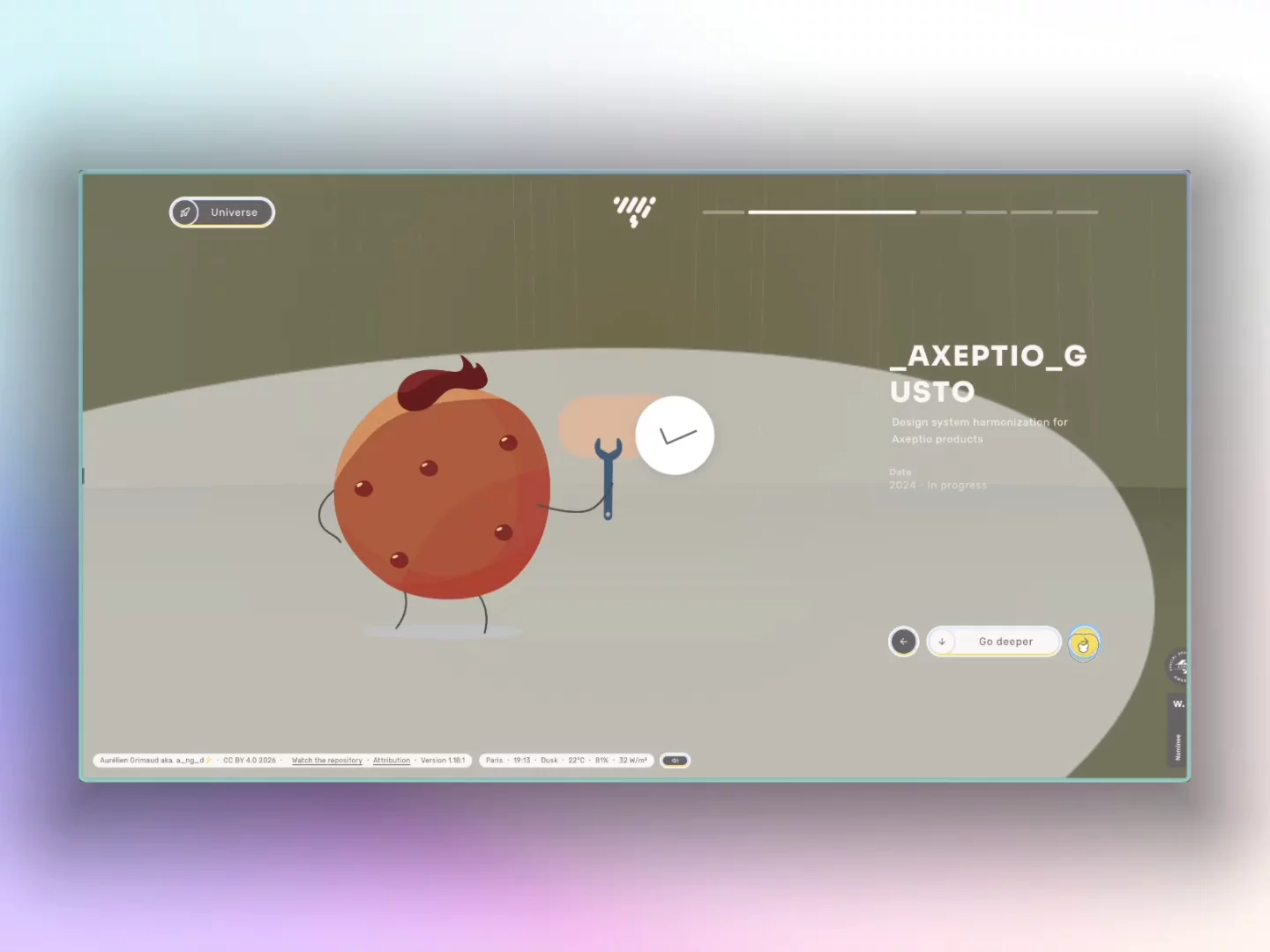 My Real-Coded portfolio has been slightly refined to enhance immersion by meticulously adjusting the transition and the generative dreamlike landscape, which now responds dynamically to your local weather conditions.The translation into Framer is currently underway, and the landscape is the initial element I’m porting 😎