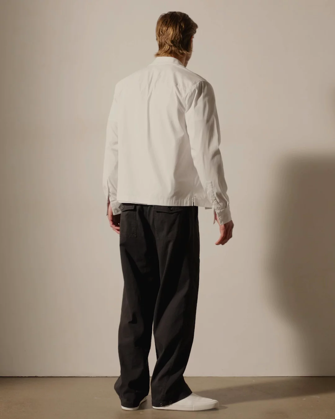 Zip Up Shirt - White | James Perse Los Angeles