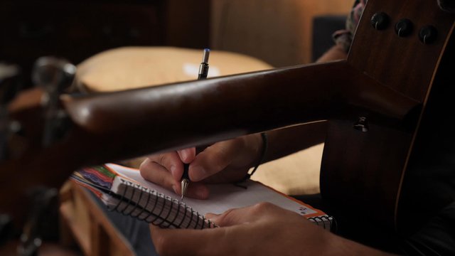 Writing lyrics to a song