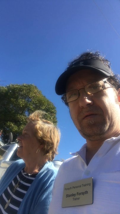 Forsyth Personal Training - Walking with a client. She has arthritis in sholder, back and hip. Movement and strength will decrease pain. - Trainers Near Me