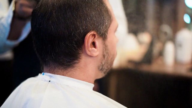 Male hairstyle in barbershop