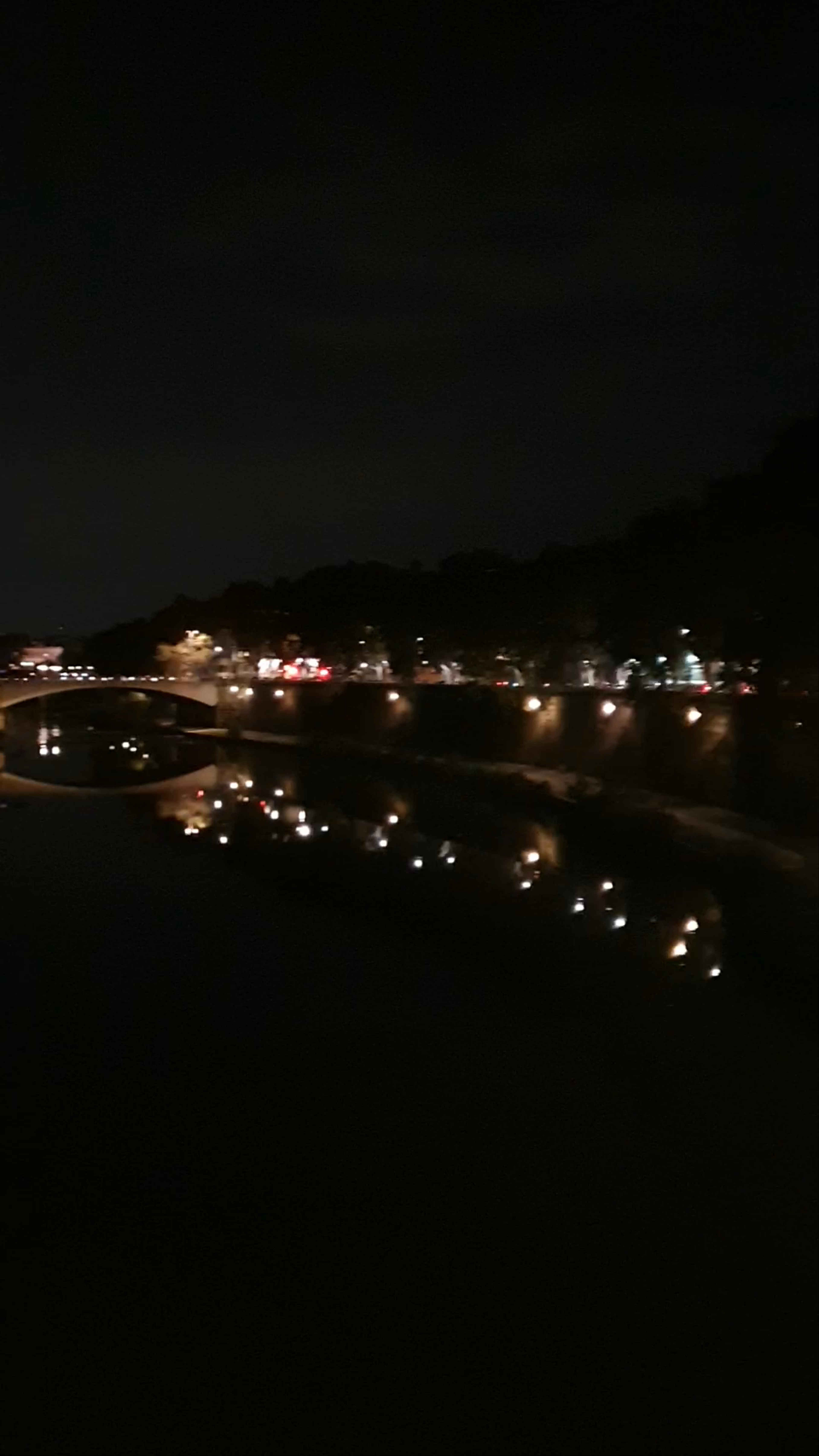 Night Stroll at Ponte Sisto near Piazza Trilussa, Rome