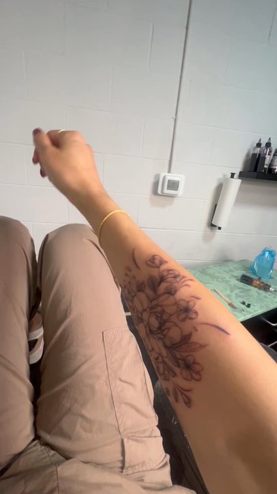 Inkindle Tattoo Studio - Post session in the studio - Tattoo Near Me - Rolling Hills, California