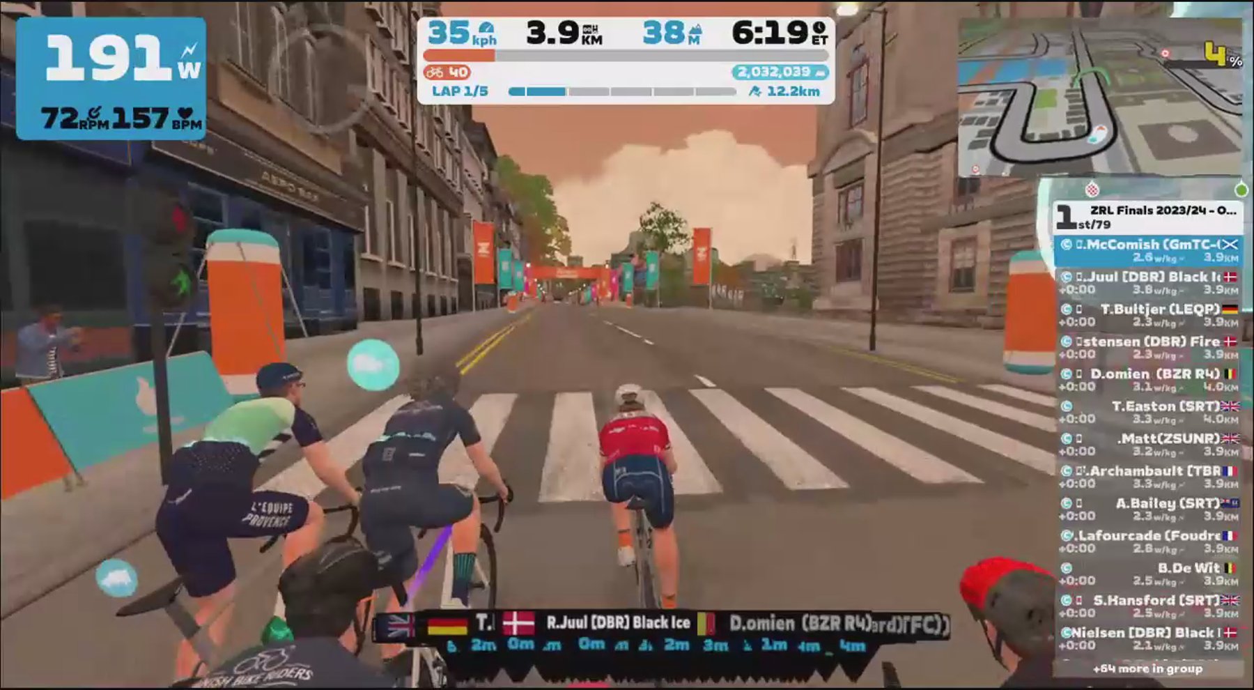 Zwift - Race: ZRL Finals 2023/24 - Open EMEAW Division 1 - Cup Final (Part2) (C) on Glasgow Reverse in Scotland
