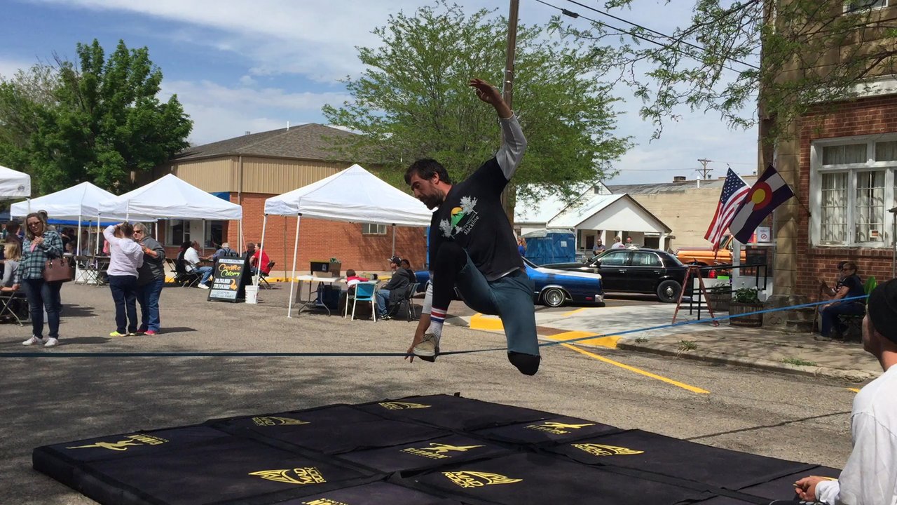 Florence Brewing Company - Rocky Mountain Slack-Line at Brewery opening. Awesome stuff! - Breweries Near Me - Florence, Colorado