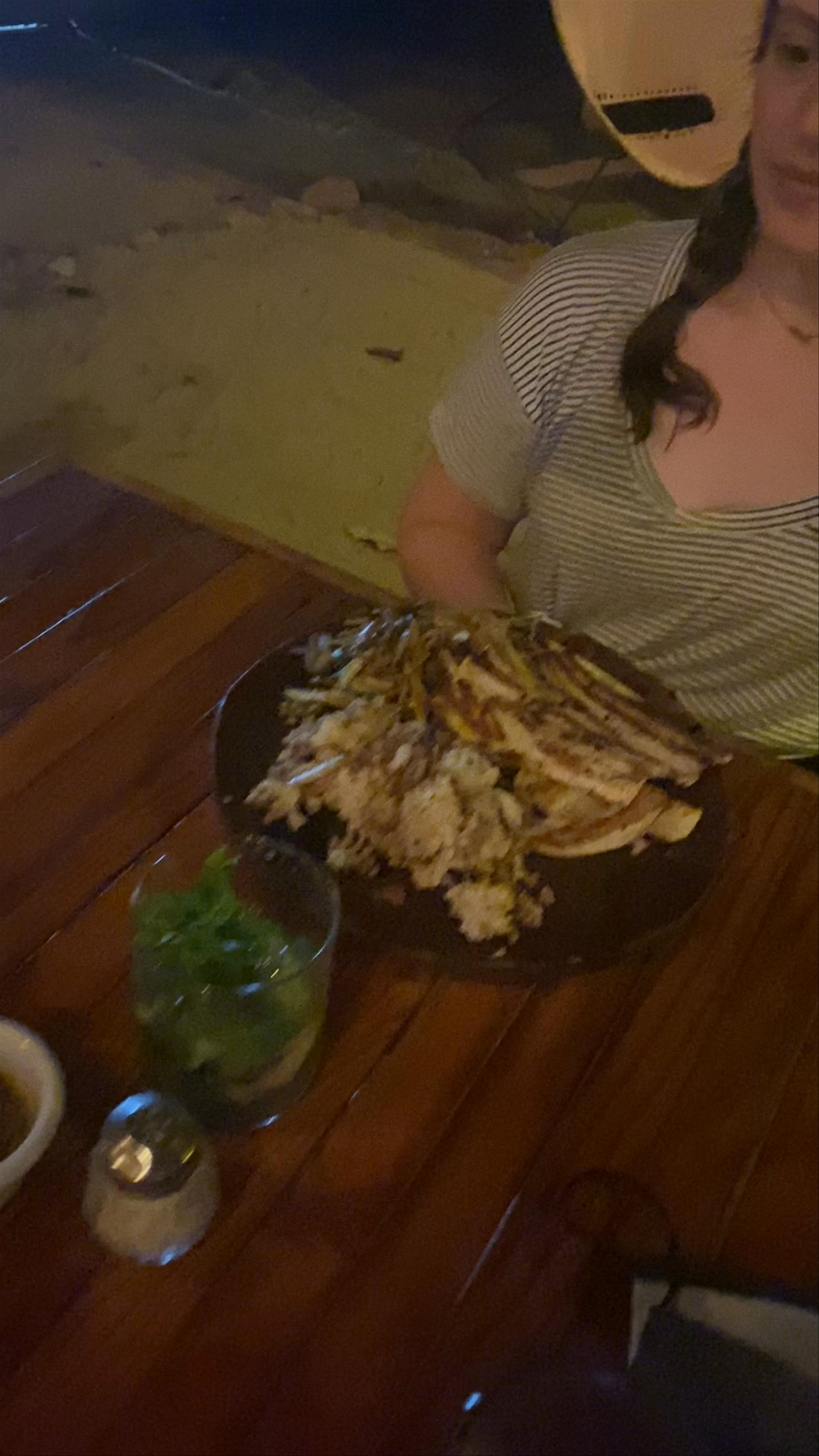Nighttime Beachside Dining at Piyoli Punta Zicatela, Oaxaca