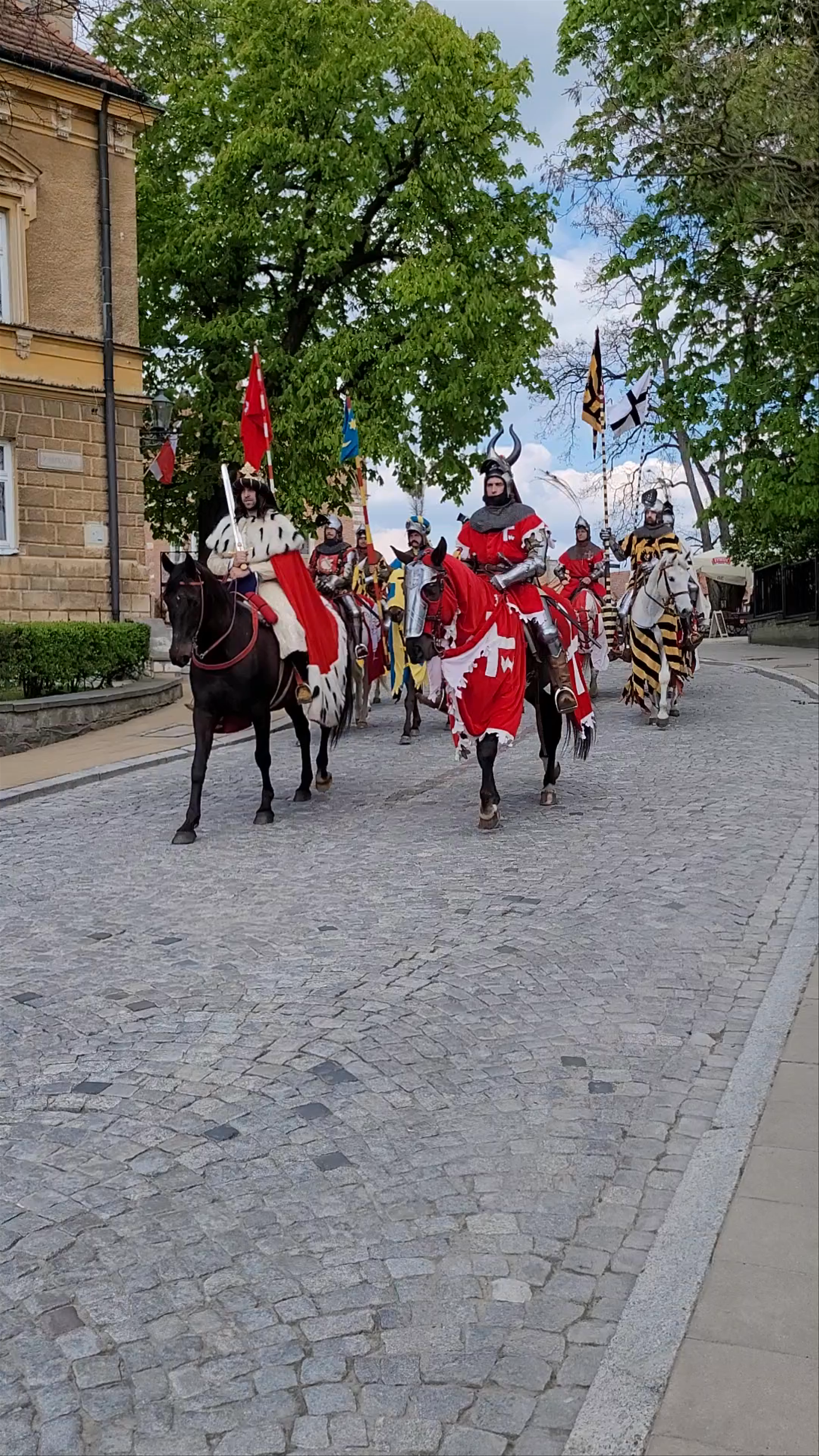 Medieval Knights Parade at Sandomierz Castle, Poland
