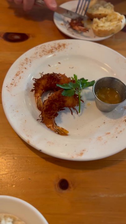 Chef Rick's - Coconut Shrimp appetizer. Hubby grabbed one before I could get a picture. - New American Near Me - Orcutt, California