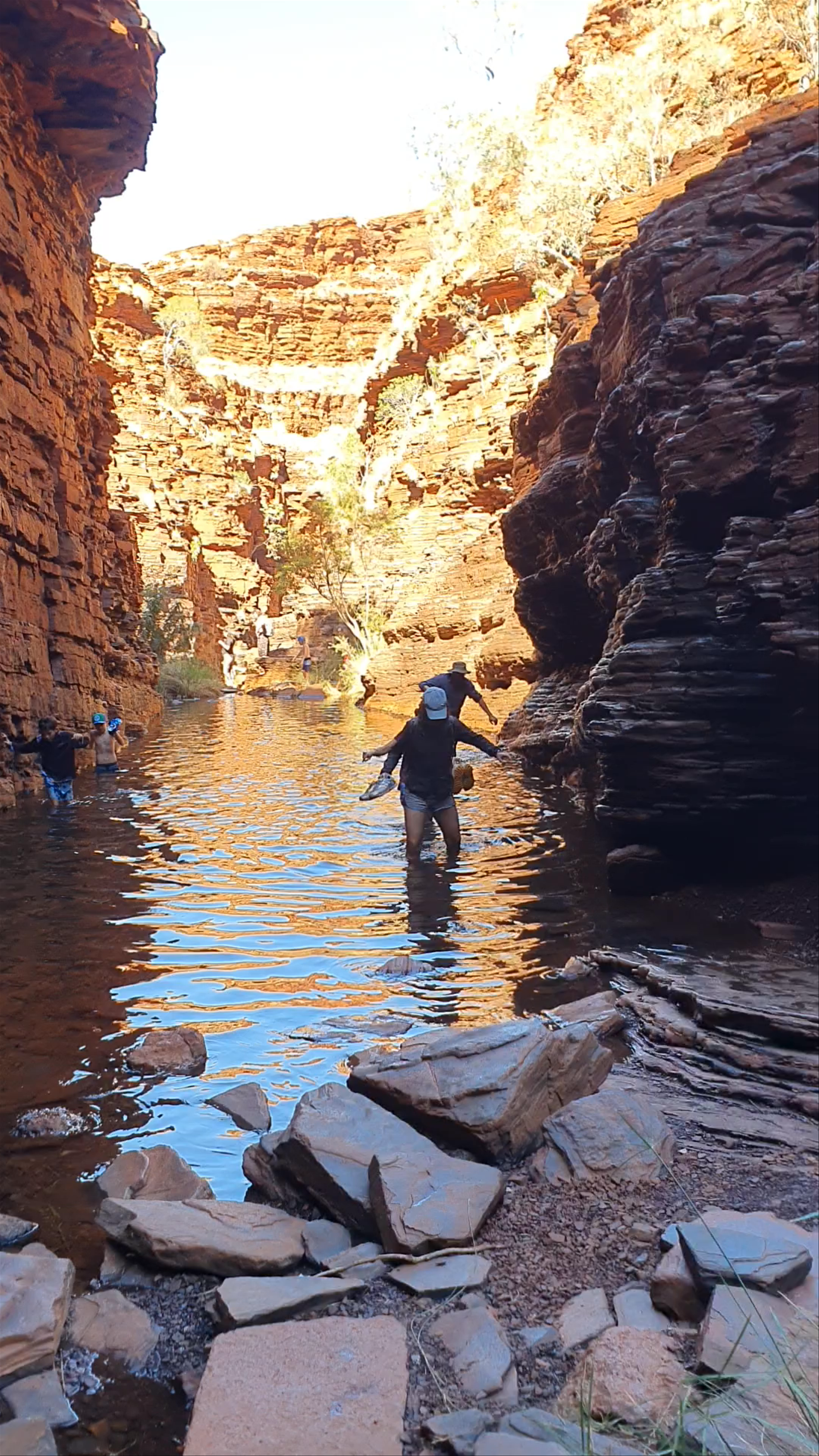 Kermits Pool Adventure in Karijini National Park, Western Australia