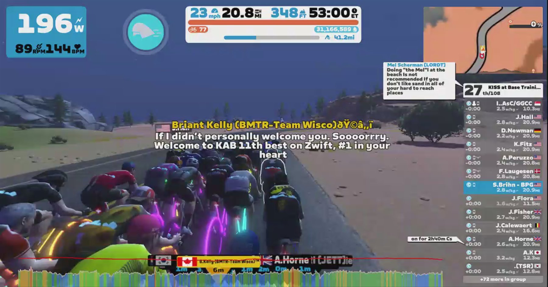 Zwift - Group Ride: KISS at Base Training Ride (C) on Tick Tock in Watopia