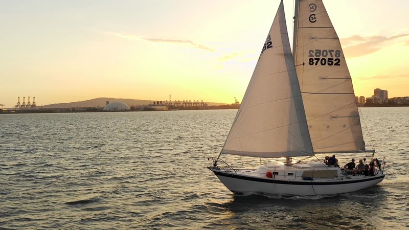 Sail boat, Long Beach poster