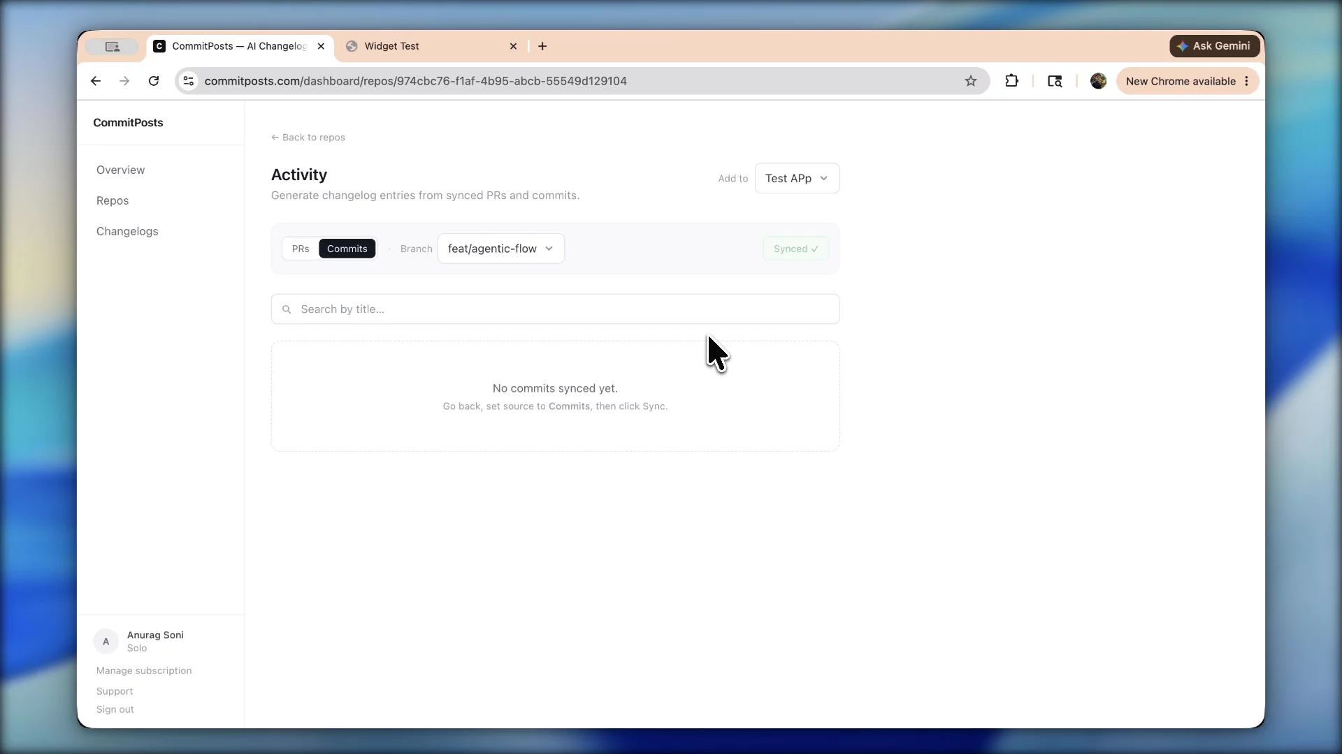 CommitPosts — AI Changelog Generator image 1