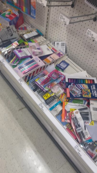 Target - This was the writing utensils aisle. Other aisles are similarly devoid of products and/or disorganized. - Department Stores Near Me - Salem, Oregon