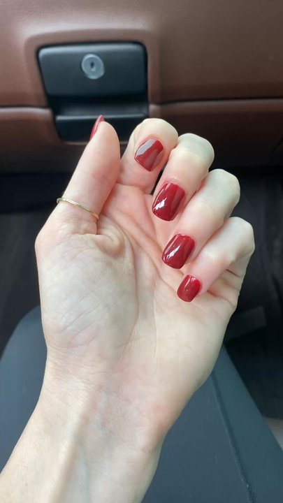 K Forever Nails - First time with red nails - Nail Salons Near Me - Webster, Texas