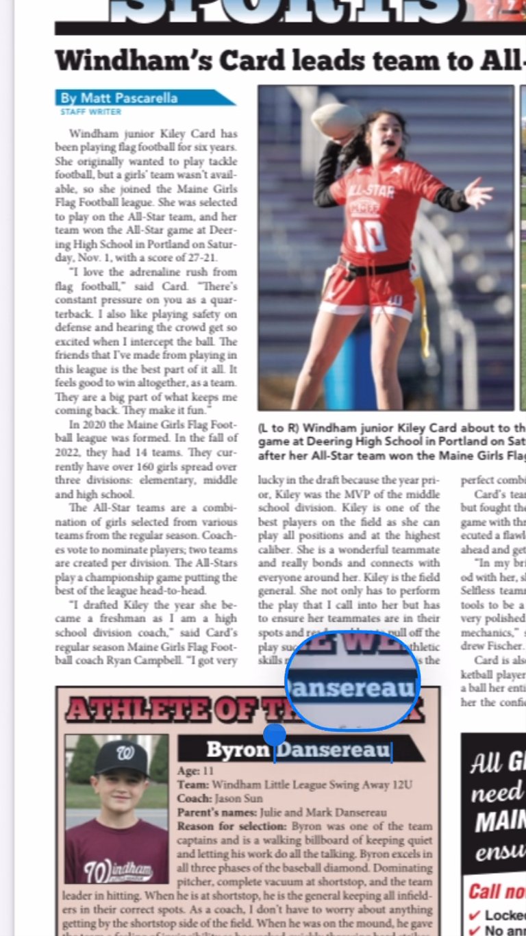 Kiley Card's Flag Football Recruiting Profile | FieldLevel