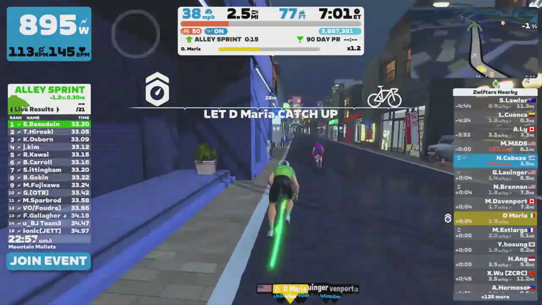 Zwift - Pacer Group Ride: Neokyo All-Nighter in Makuri Islands with Maria