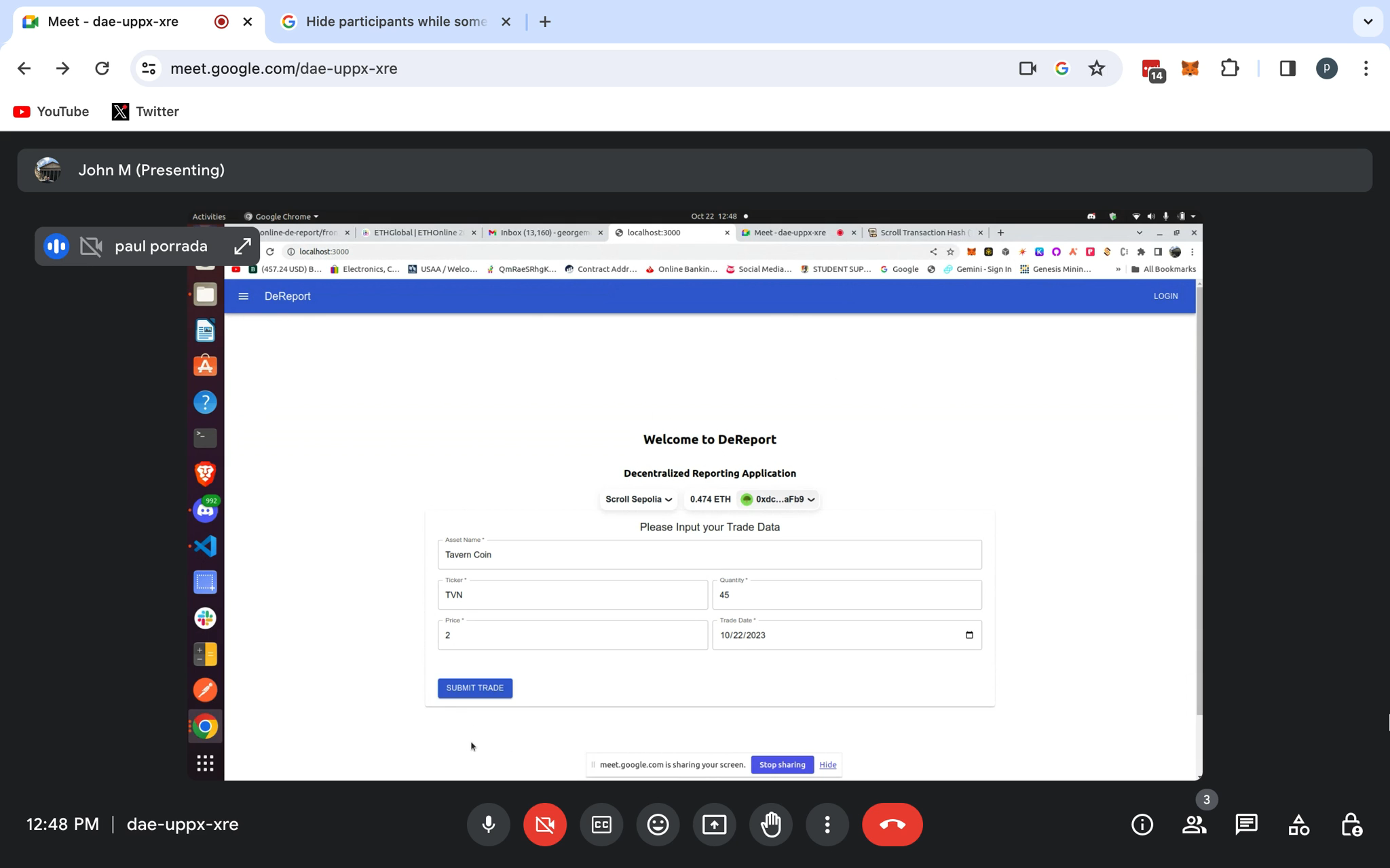 CryptoDeReport video demo