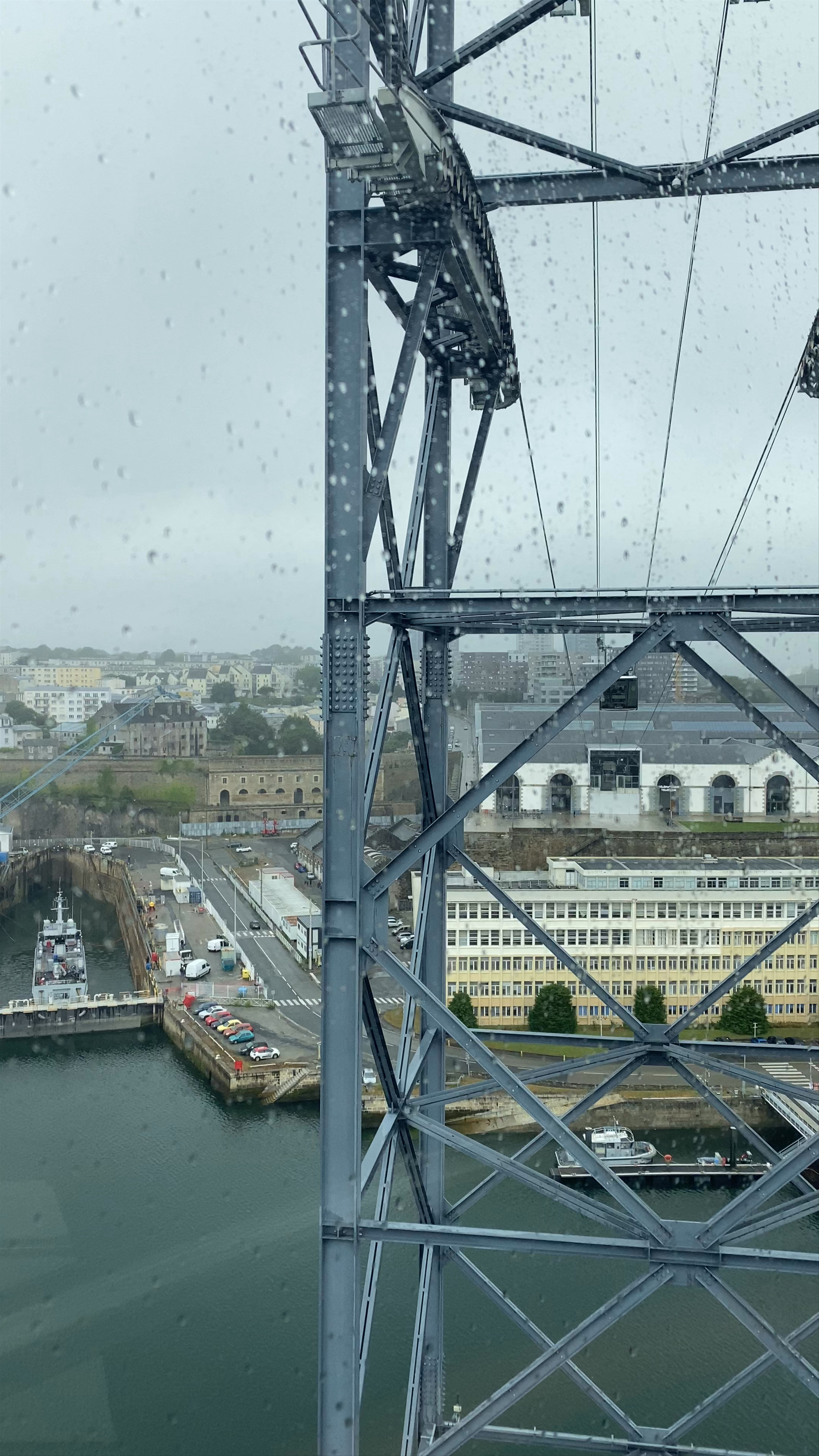 A Misty Ride on the Téléphérique de Brest in Brittany, France