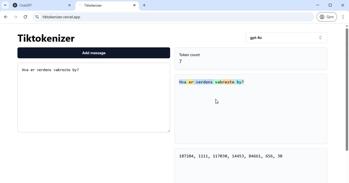 Hva er tokens i kunstig intelligens | Utdannet.no