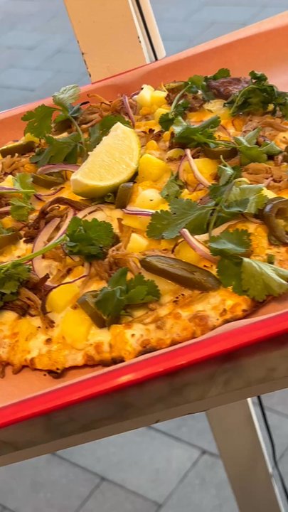 Apizza - corn & jalapeño W/ Carnitas - Pizza Near Me - greenbrae, California
