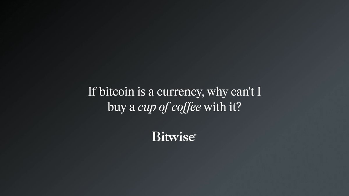 If bitcoin is a currency, why can’t I buy a cup of coffee with it?