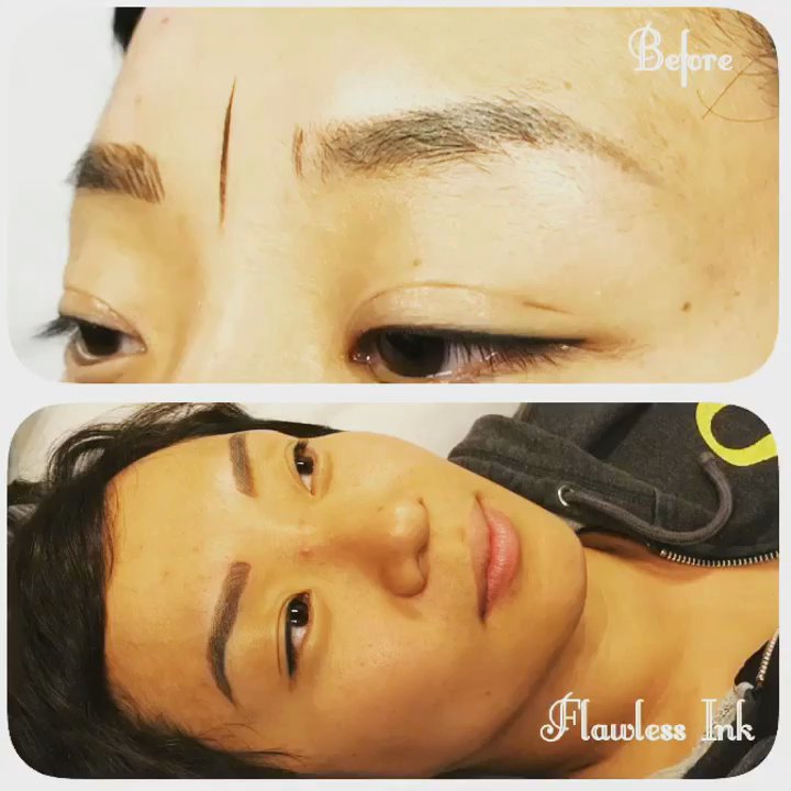 Flawless Ink - Microblade over old tattoo - Cosmetics & Beauty Supply Near Me - Austin, Texas