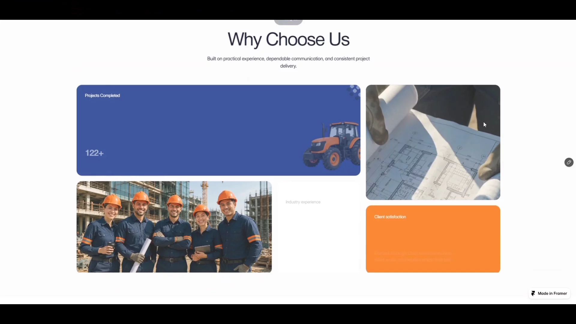 Just a quick highlight of my construction company websiteWould love to hear what you think