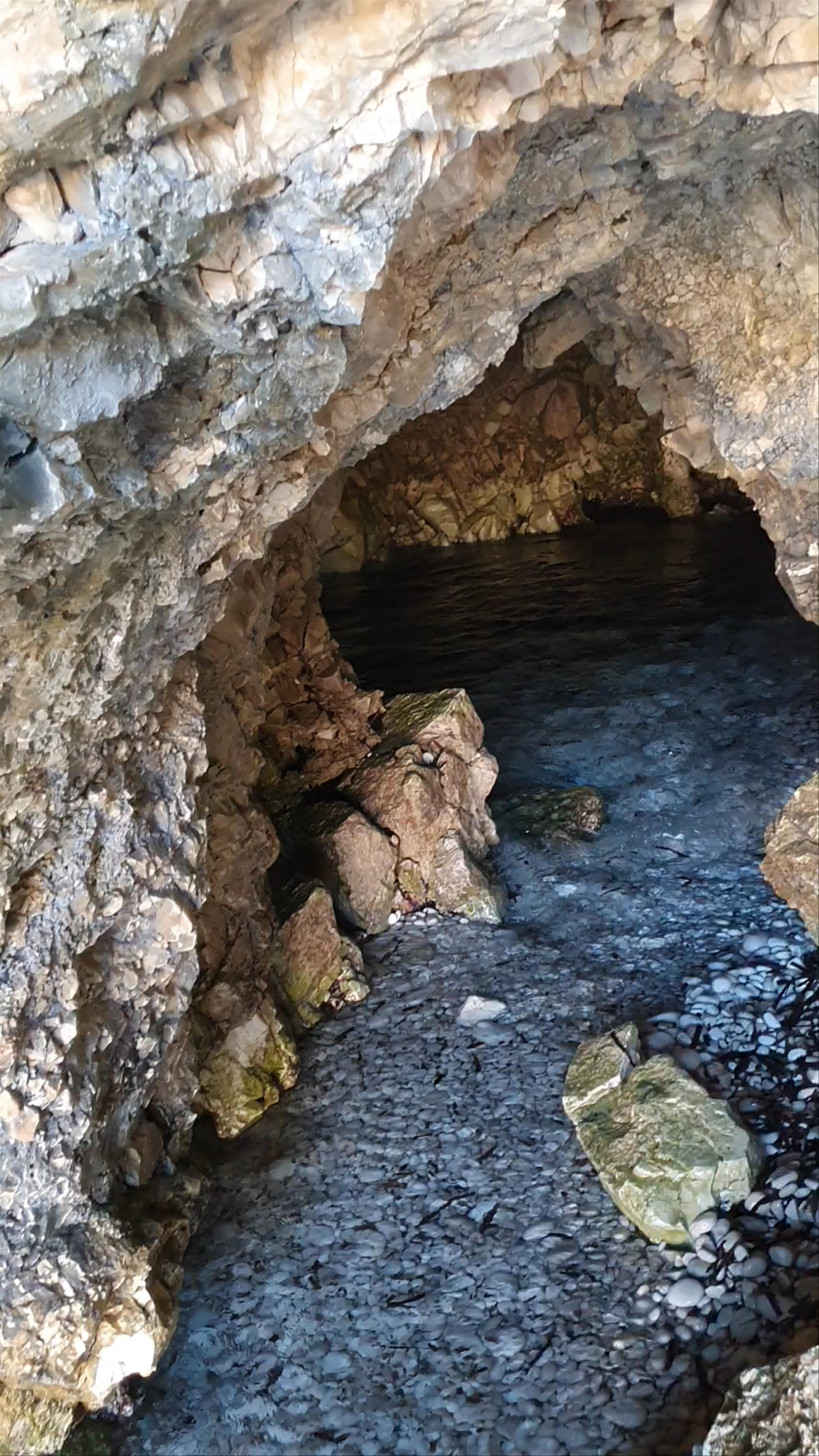 Hidden Coastal Cave Retreat at Paralia Lagkadakia, Paliki, Greece