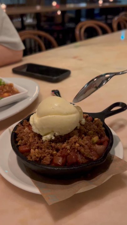 Gold Palm - seasonal (persimmon) fruit cobbler for the cold days ‍ - Cocktail Bars Near Me - Oakland, California