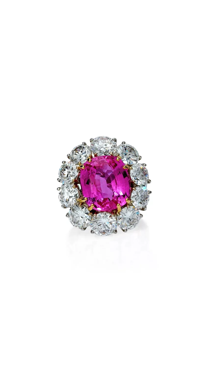 ☆nff☆ cluster ringpink nff1 2.00 ct. t.w. Pink Sapphire and 1.60 ct. t.w. Ruby Flower