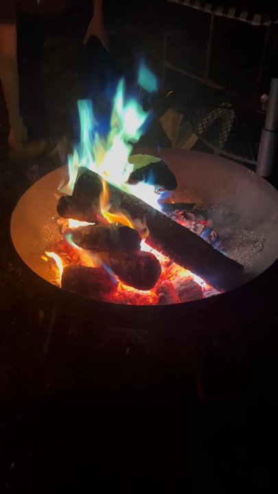Parkview Riverside RV Park - Colorful fire. - RV Parks Near Me - Concan, Texas